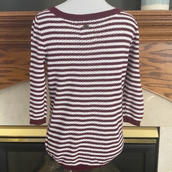 Quiksilver Scoop Neckline Striped Pullover Sweater Sz. M NWOT - Picture 6 of 12